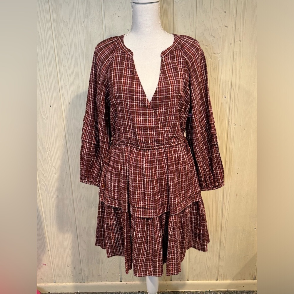 Madewell Seersucker Wrap Mini Dress, Size XS